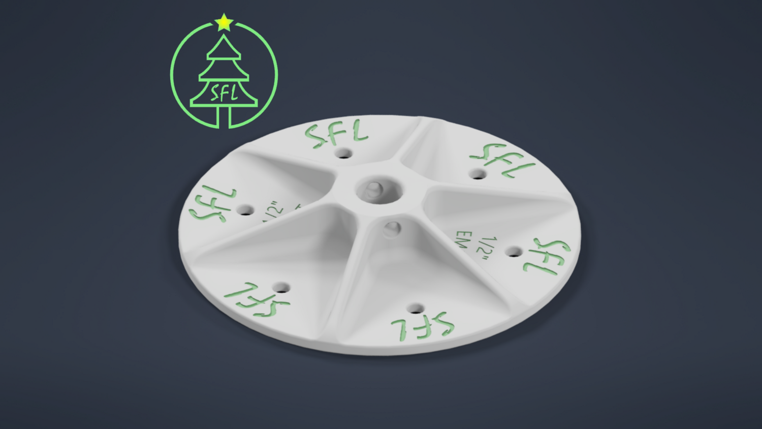 STL File - 8&quot; Seed Pixel Topper - 1/2&quot; EMT Mounting Base