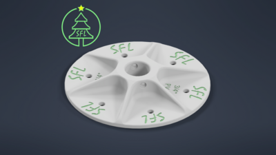 STL File - 8&quot; Seed Pixel Topper - 3/4&quot; PVC Mounting Base