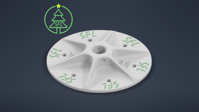 STL File - 8&quot; Seed Pixel Topper - 1/2&quot; PVC Mounting Base