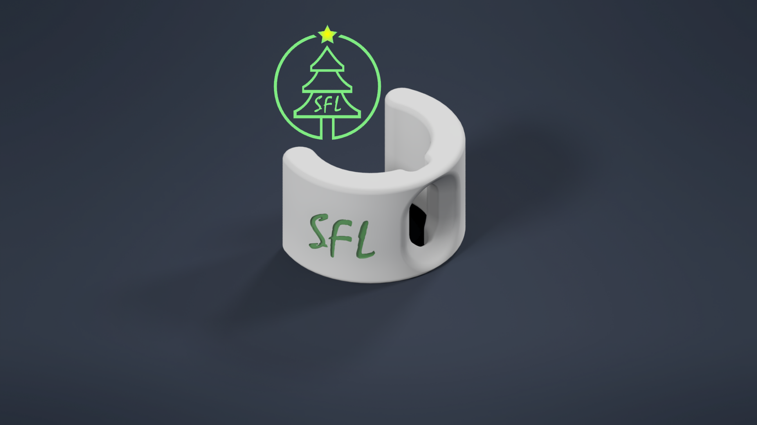 STL File - 1&quot; PVC Seed Pixel Pipe Clip