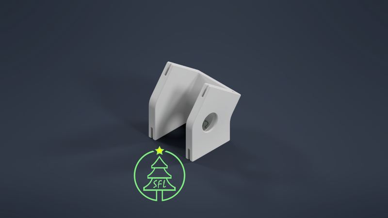 STL File - Permatrack Inside Corner Bracket 4:12 - Bottom &amp; Side Pixel  Mount