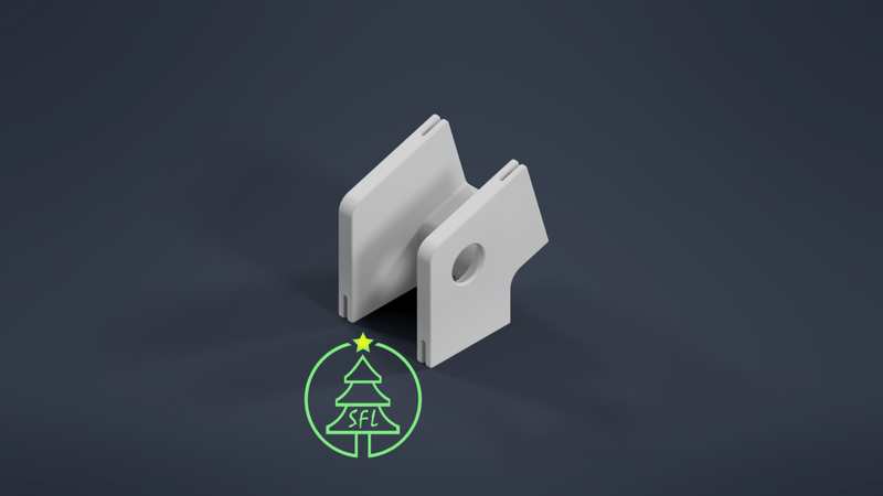 STL File - Permatrack Inside Corner Bracket 9:12 - Bottom &amp; Side Pixel  Mount