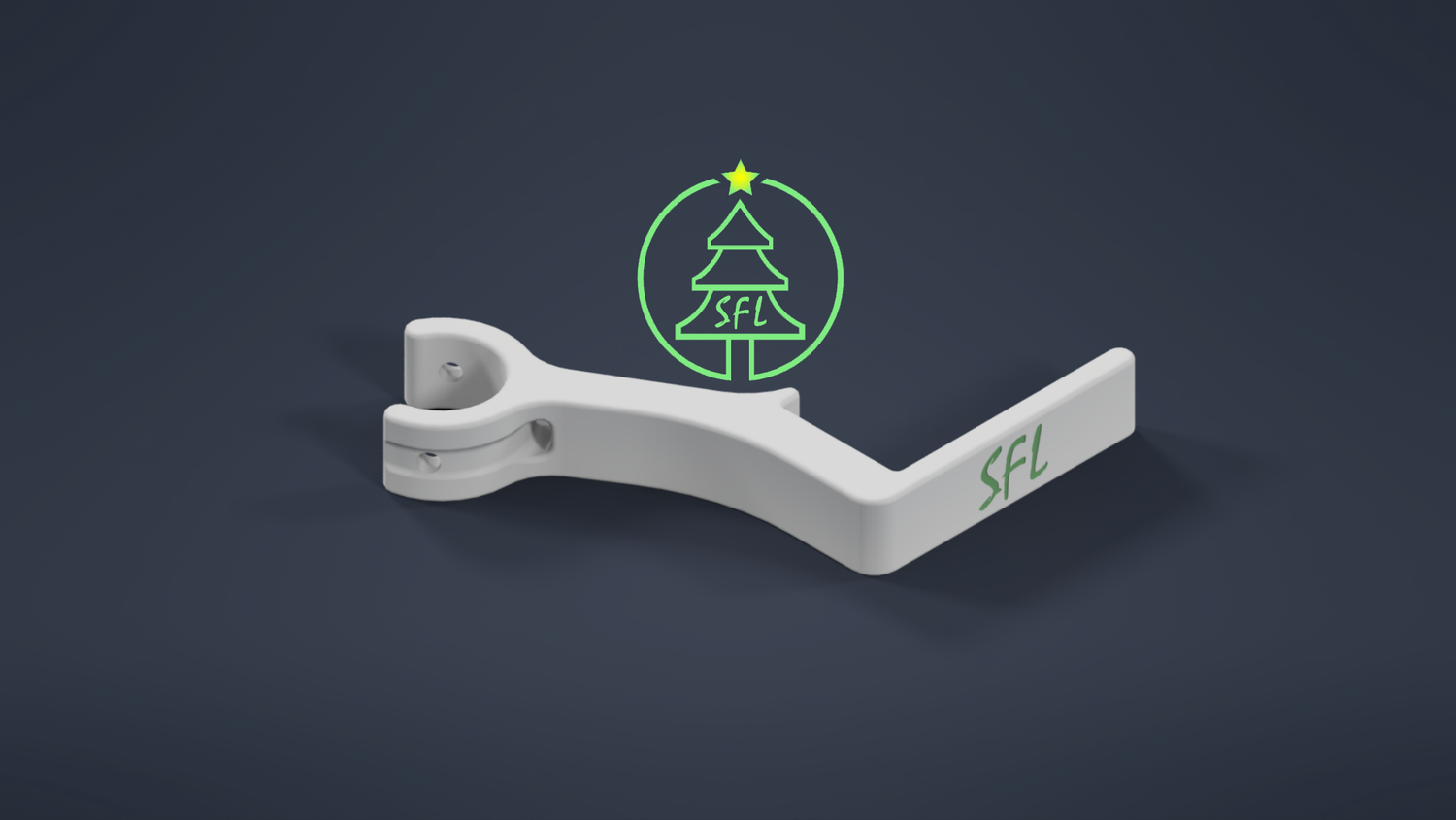 STL FILE - 25mm PVC Extended Shutter Mount Clip