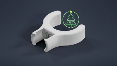 STL File - 1&quot; PVC Perpendicular GumDrop Pixel Pipe Clip