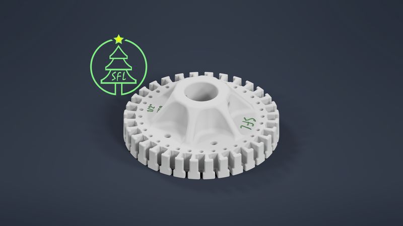 STL File - 25mm PVC Mini Mi Seed Pixel Tree Topper