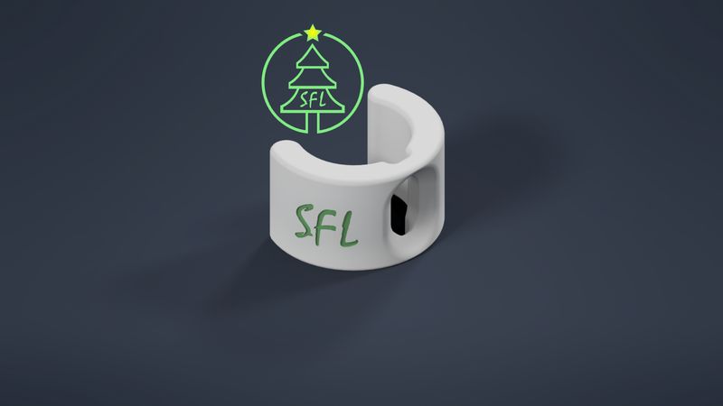 STL File - 3/4" EMT Seed Pixel Pipe Clip