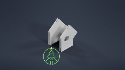 STL File - Permatrack Inside Corner Bracket 6:12 - Bottom &amp; Side Pixel  Mount