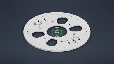 STL File - 8" Seed Pixel Topper Cover - 48 String