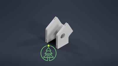 STL File - Permatrack Inside Corner Bracket 7:12 - Bottom &amp; Side Pixel  Mount