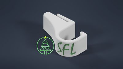 STL File - Soffit Trim Cable Hook