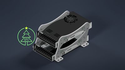 STL File - Dual Generic Power Supply Mounting Bracket