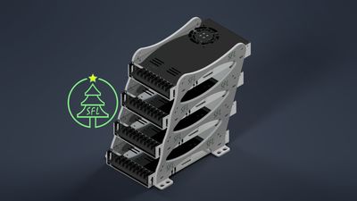 STL File - Quad Generic Power Supply Mounting Bracket