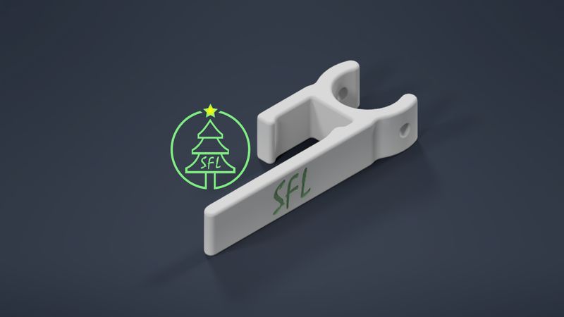 STL File - 3/4" EMT Slip Fit Gutter Clip