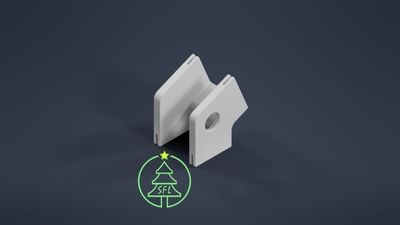 STL File - Permatrack Inside Corner Bracket 8:12 - Bottom &amp; Side Pixel  Mount
