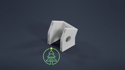 STL File - Permatrack Inside Corner Bracket 3:12 - Bottom &amp; Side Pixel  Mount