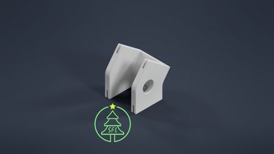 STL File - Permatrack Inside Corner Bracket 4:12 - Bottom &amp; Side Pixel  Mount