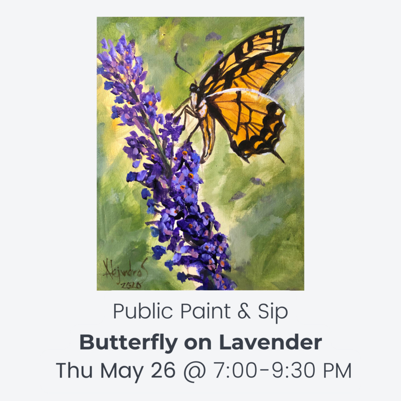 Butterfly on Lavender
Thu May 26 @ 7:00-9:30 PM