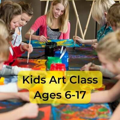 Sat Mornings Kids Art Class- Ages 6-17-  9:30 am-11:00am