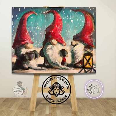 Paint and Taste at Thinking Tree Spirits- Three Gnomes- Dec 4 @ 3- 5 PM