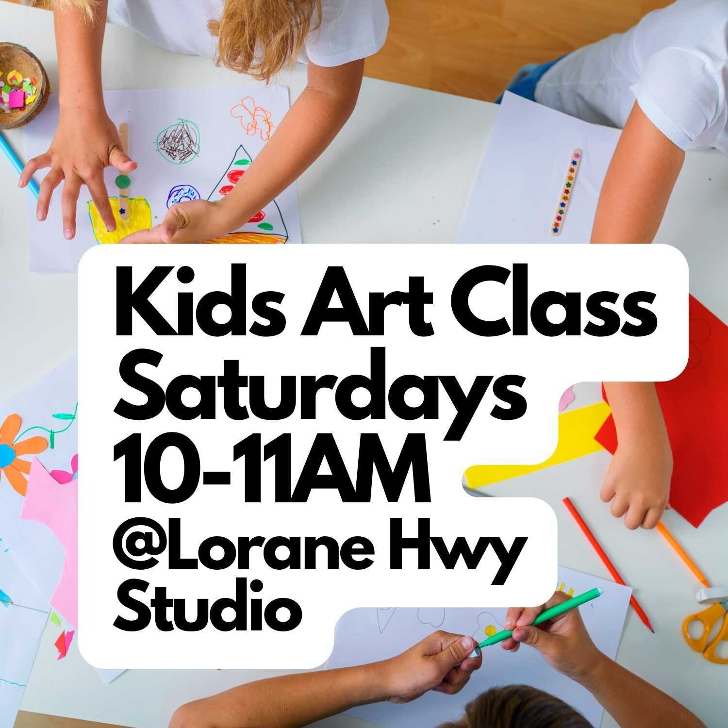 Sat Mornings Kids Art Class- Ages 6-17-   10am-11:00am