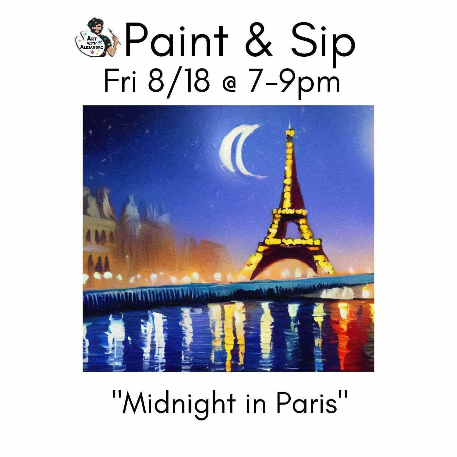Midnight in Paris- Fri Aug 18 @ 7:00-9:00 PM