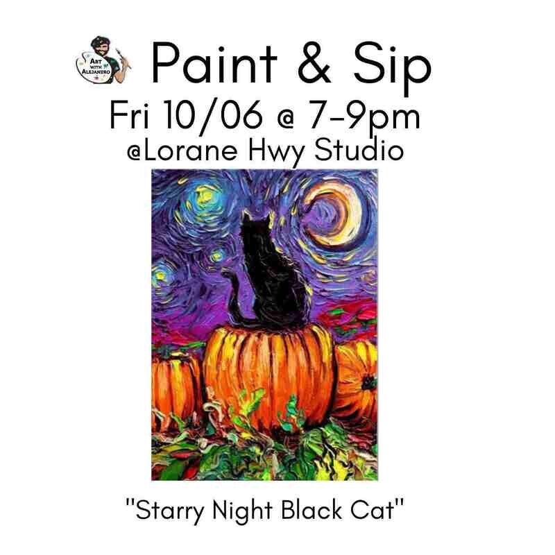 Starry Night Black Cat” Fri Oct 6 @ 7:00-9:00 PM