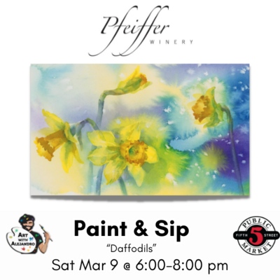Paint & Sip at Pfeiffer Tasting Room- Sat Mar 9 @ 6:00- 8:00 pm