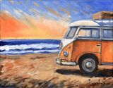 &quot;VW Bus&quot; Acrylic on Canvas