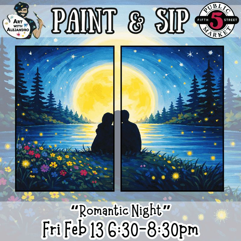 Romantic Night Paint & Sip – Feb 13, 6:30pm | Eugene OR