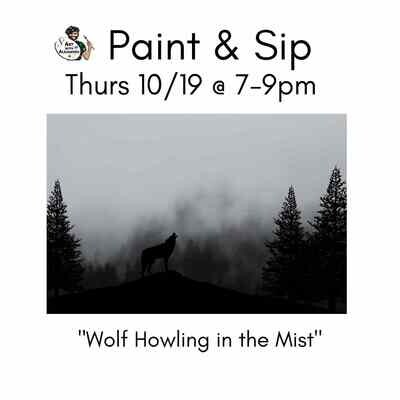 “Wolf Howling in the Mist ”