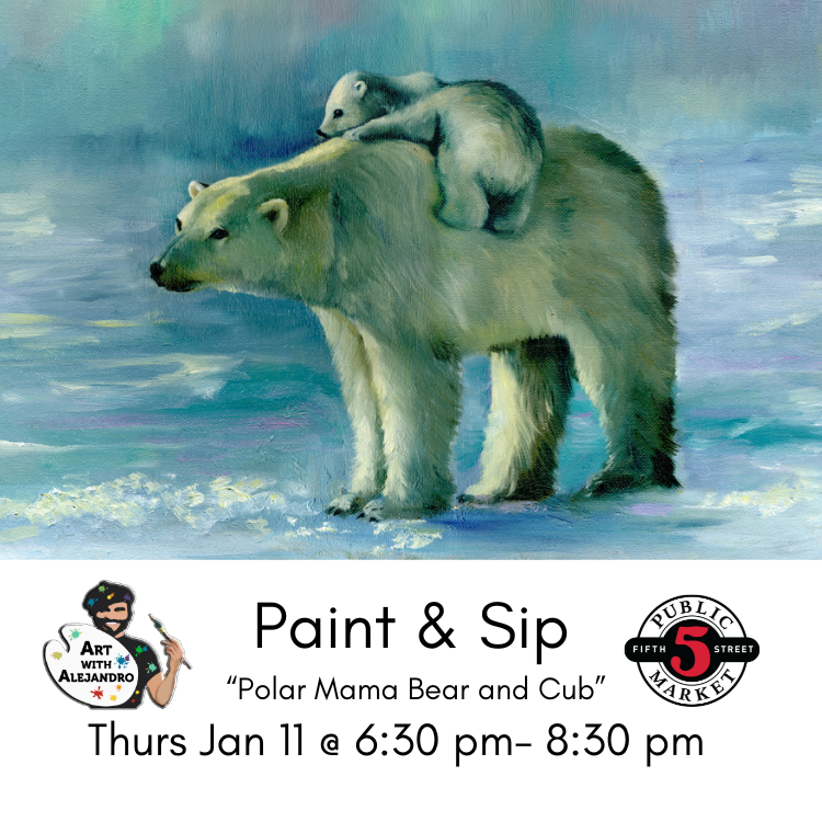 "Polar Mama Bear and Cub"