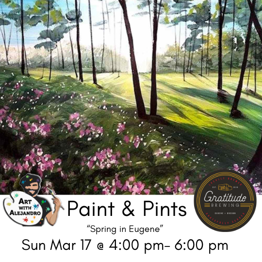 Paint &amp; Pints -at Gratitude Brewing- Sun Mar 17 @ 4 - 6 pm