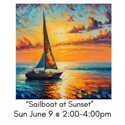 “Sailboat at Sunset”