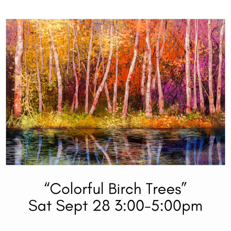 “Colorful Birch Trees”