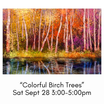 “Colorful Birch Trees”