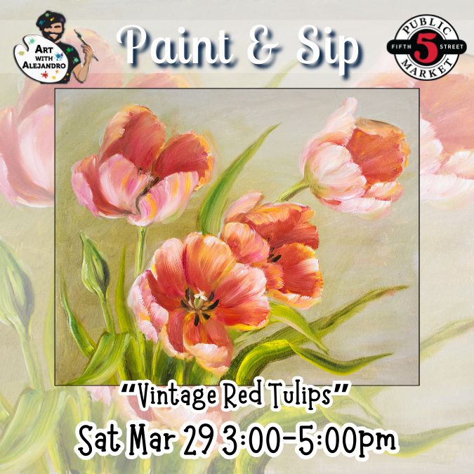 “Vintage Red Tulips”