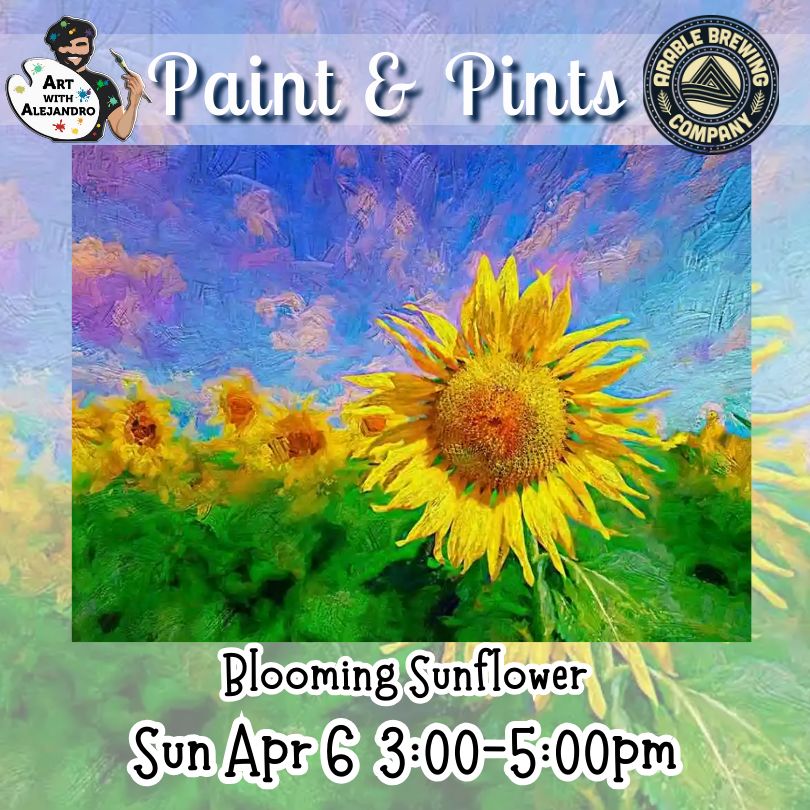 Paint &amp; Pints "Blooming Sunflower"-at Arable Brewing
