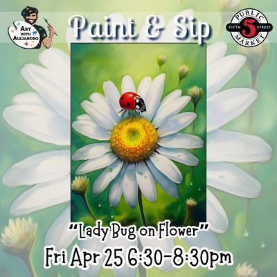 “Lady Bug on Flower”