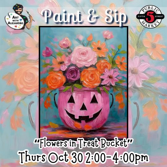 “Flowers in Treat Bucket”