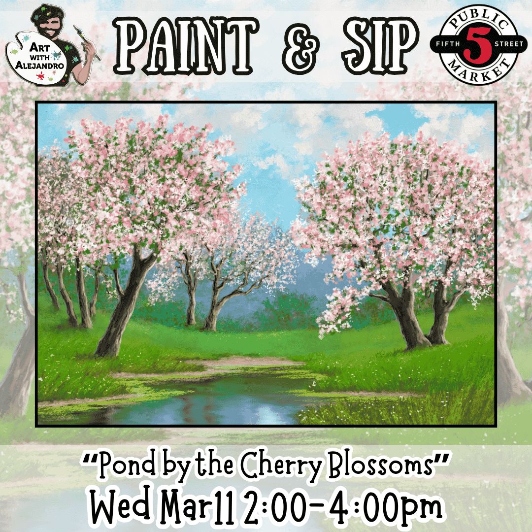 “Pond by the Cherry Blossoms” Wed Mar 11 2:00-4:00pm