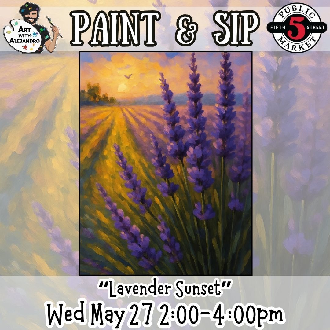 Paint &amp; Sip “Lavender Sunset” Wed May 27 2:00-4:00pm