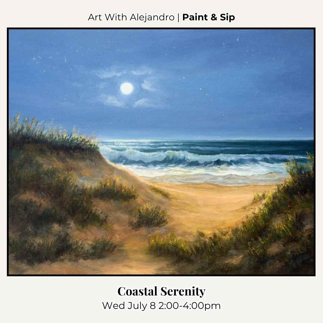 Paint &amp; Sip “Coastal Serenity” Wed July 8 2:00-4:00pm
