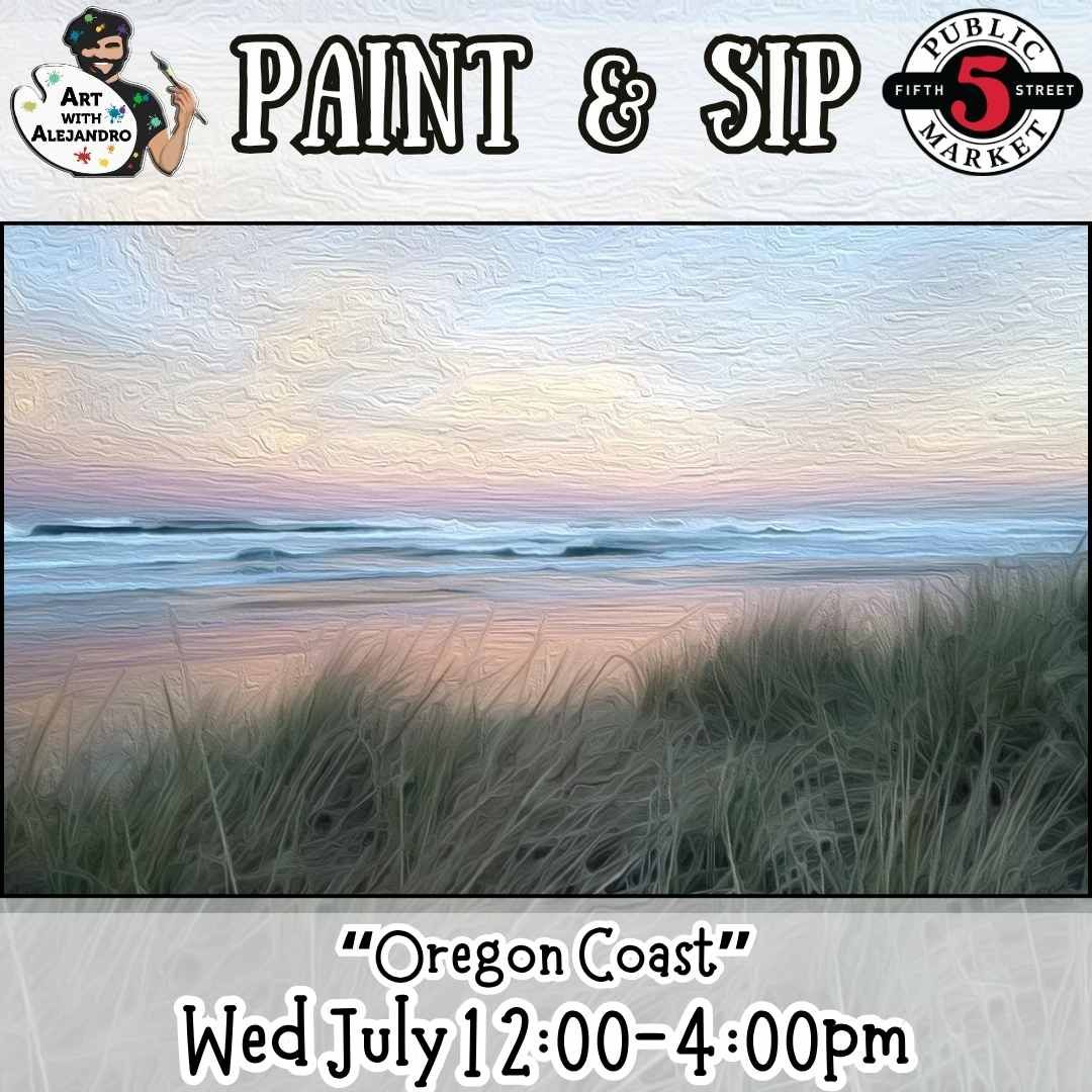 Paint &amp; Sip “Oregon Coast” Wed July 1 2:00-4:00pm