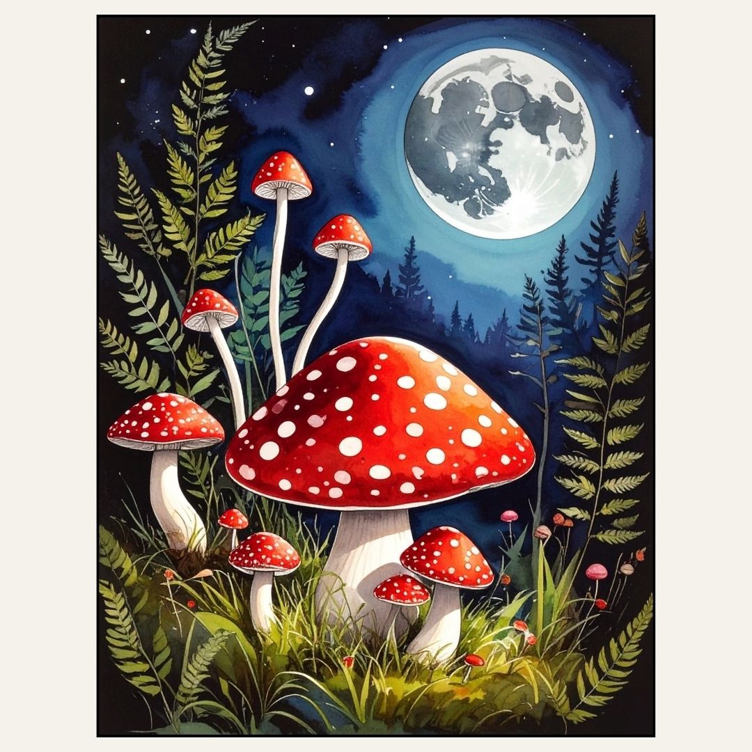 Paint &amp; Sip “Mushroom Moon” Fri Aug 14 6:30-8:30pm