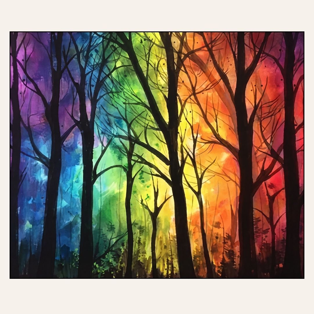 Paint &amp; Sip “Colorful Forest” Thurs Sept 10 2-4pm
