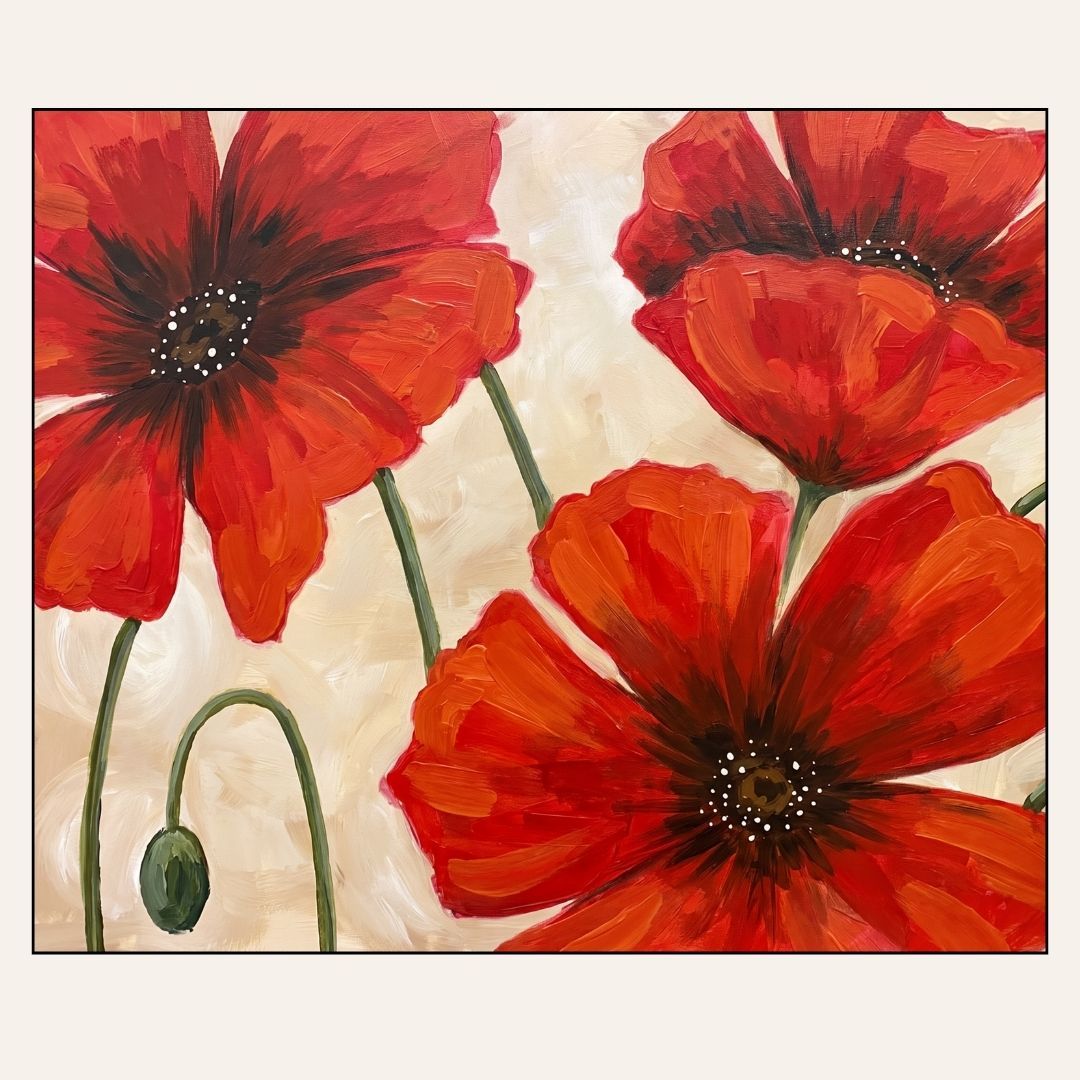 Paint &amp; Sip “Poppies” Wed Sept 16 2-4pm