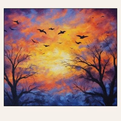 Paint &amp; Sip “Colorful Sky at Dusk” Wed Sept 23 2-4pm
