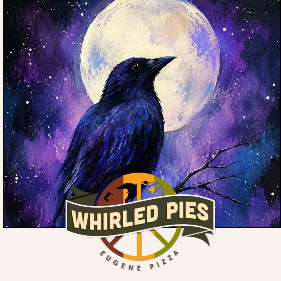 Paint &amp; Sip “Purple Moonlit Crow” Wed Oct 28 6:00-8:00pm