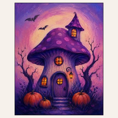 Paint &amp; Sip “Haunted Mushroom House” Fri Oct 16 6:30-8:30pm