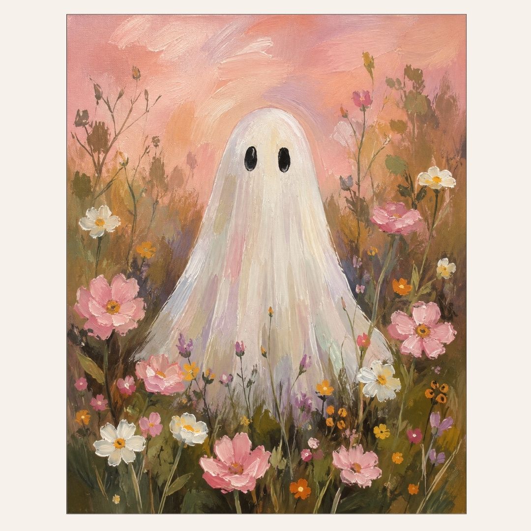 Paint &amp; Sip “Ghost in the Flowers”  Wed Oct 14 2:00-4:00pm
